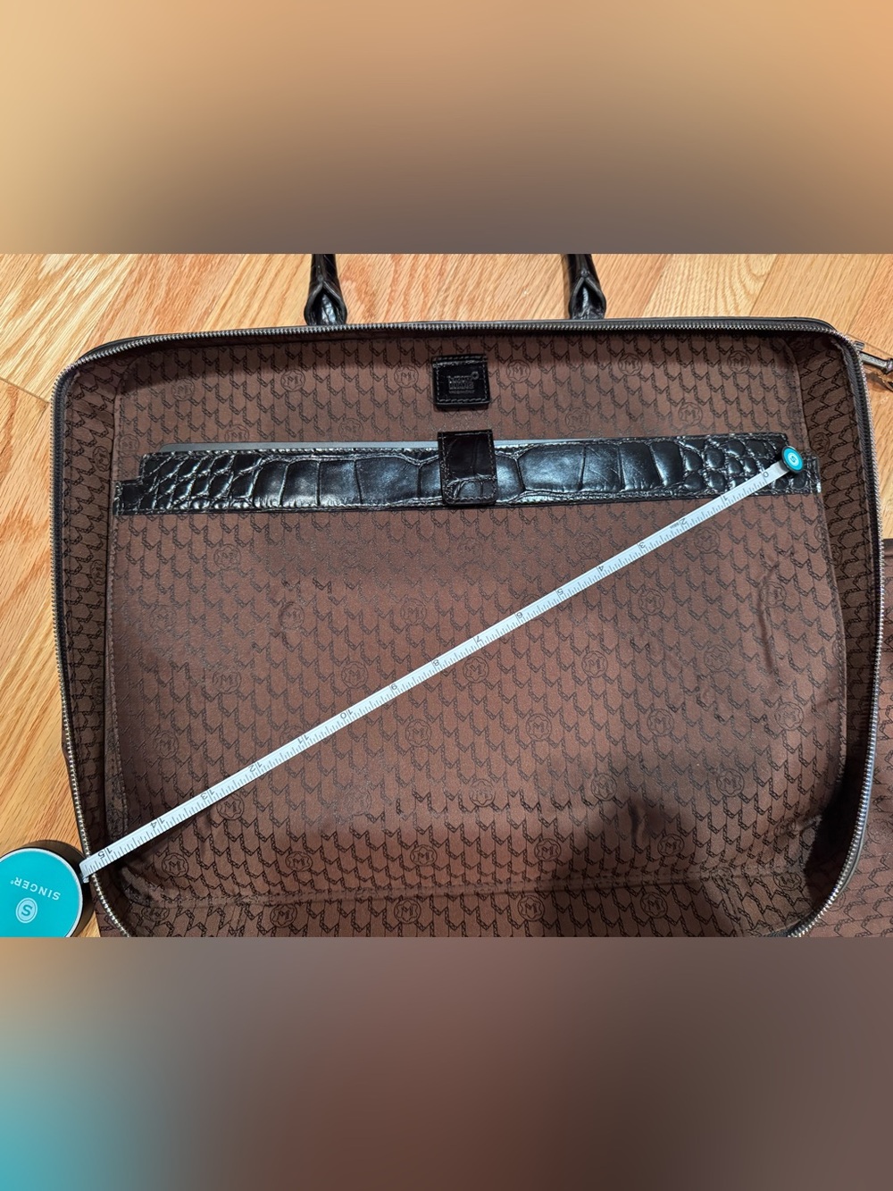 Montblanc Meisterstück Alligator Print Briefcase Messenger Bag - Picture 9 of 9